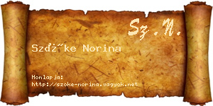 Szőke Norina névjegykártya